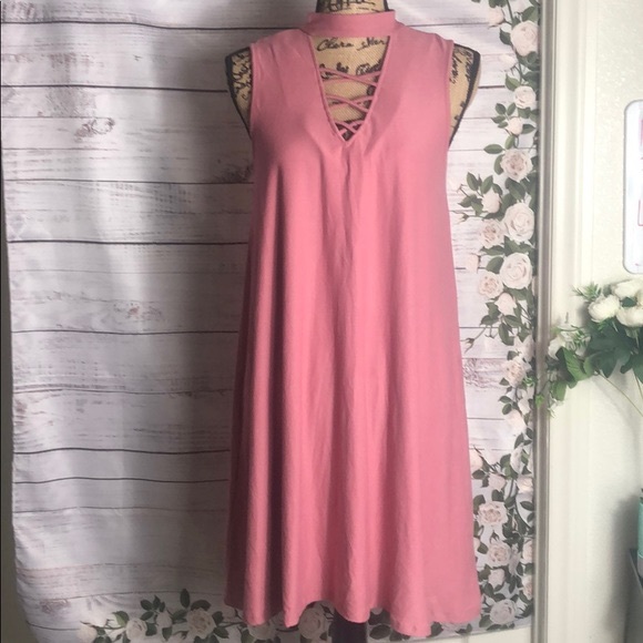 Sleeveless mauve dress - Picture 4 of 4